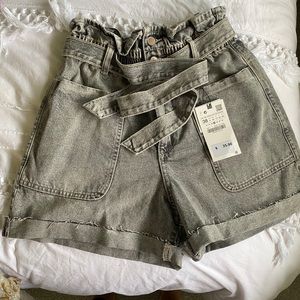NWT Zara Paperbag Shorts